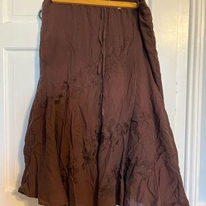 Metro Wear Chocolate A-Line Skirt